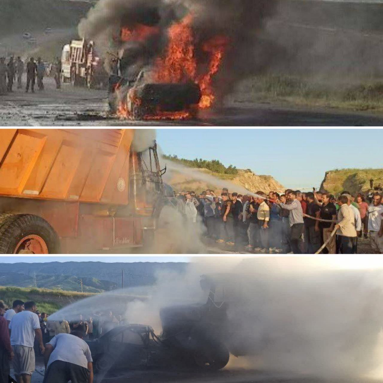 راننده کامیون در جاده دره شهر جان ۴ نفر را گرفت +عکس
